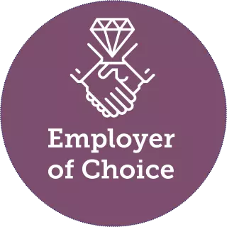 Employer of Choice icon showing hands joined